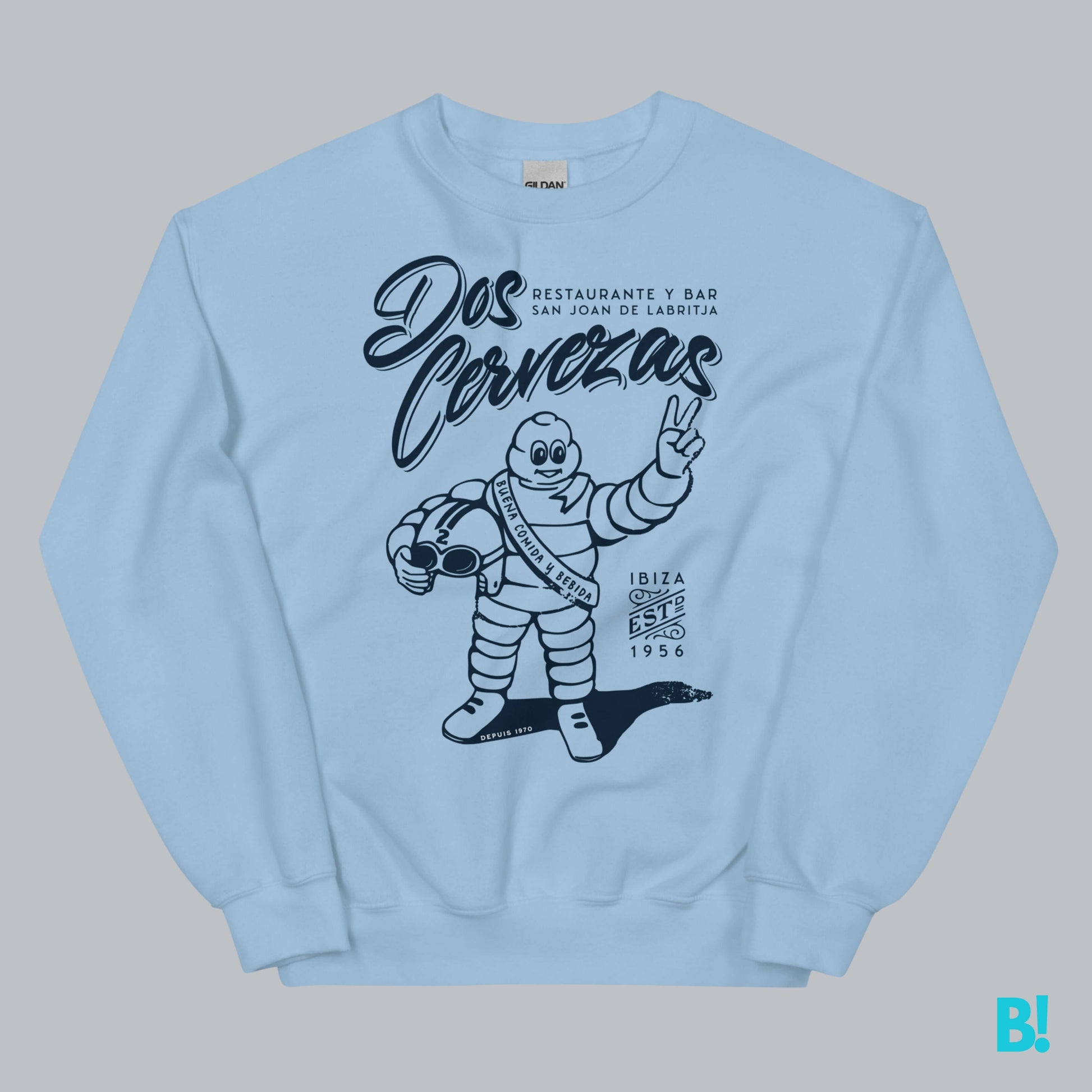 Classic Dos Cervezas Ibiza Sweater by DEPUIS 1970 Wrap yourself in comfort with the Classic Dos Cervezas Ibiza Sweater. Made from a soft 50/50 blend of pre-shrunk Cotton and Polyester, it offers a perfect fit. €39.0 B!NKY Comfywear