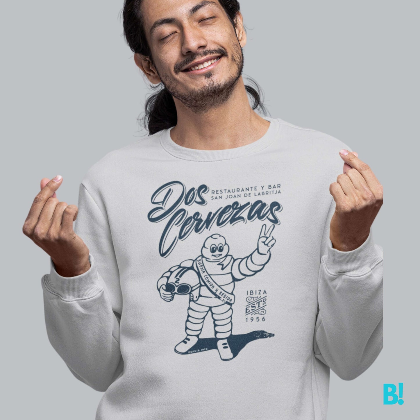 Classic Dos Cervezas Ibiza Sweater by DEPUIS 1970 Wrap yourself in comfort with the Classic Dos Cervezas Ibiza Sweater. Made from a soft 50/50 blend of pre-shrunk Cotton and Polyester, it offers a perfect fit. €39.0 B!NKY Comfywear