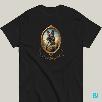 Dutch Shepherd Napoleon Portrait T-shirt – 100% Cotton Proudly wear your Dutch Shepherd on this unique Napoleon dog portrait T-shirt. Soft cotton, 7 stylish colors. Dog lovers’ favorite! €29.50 B!NKY Comfywear