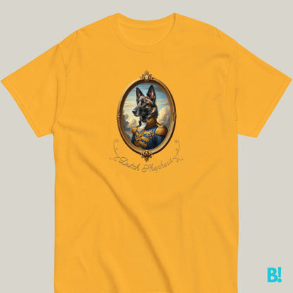 Dutch Shepherd Napoleon Portrait T-shirt – 100% Cotton Proudly wear your Dutch Shepherd on this unique Napoleon dog portrait T-shirt. Soft cotton, 7 stylish colors. Dog lovers’ favorite! €29.50 B!NKY Comfywear