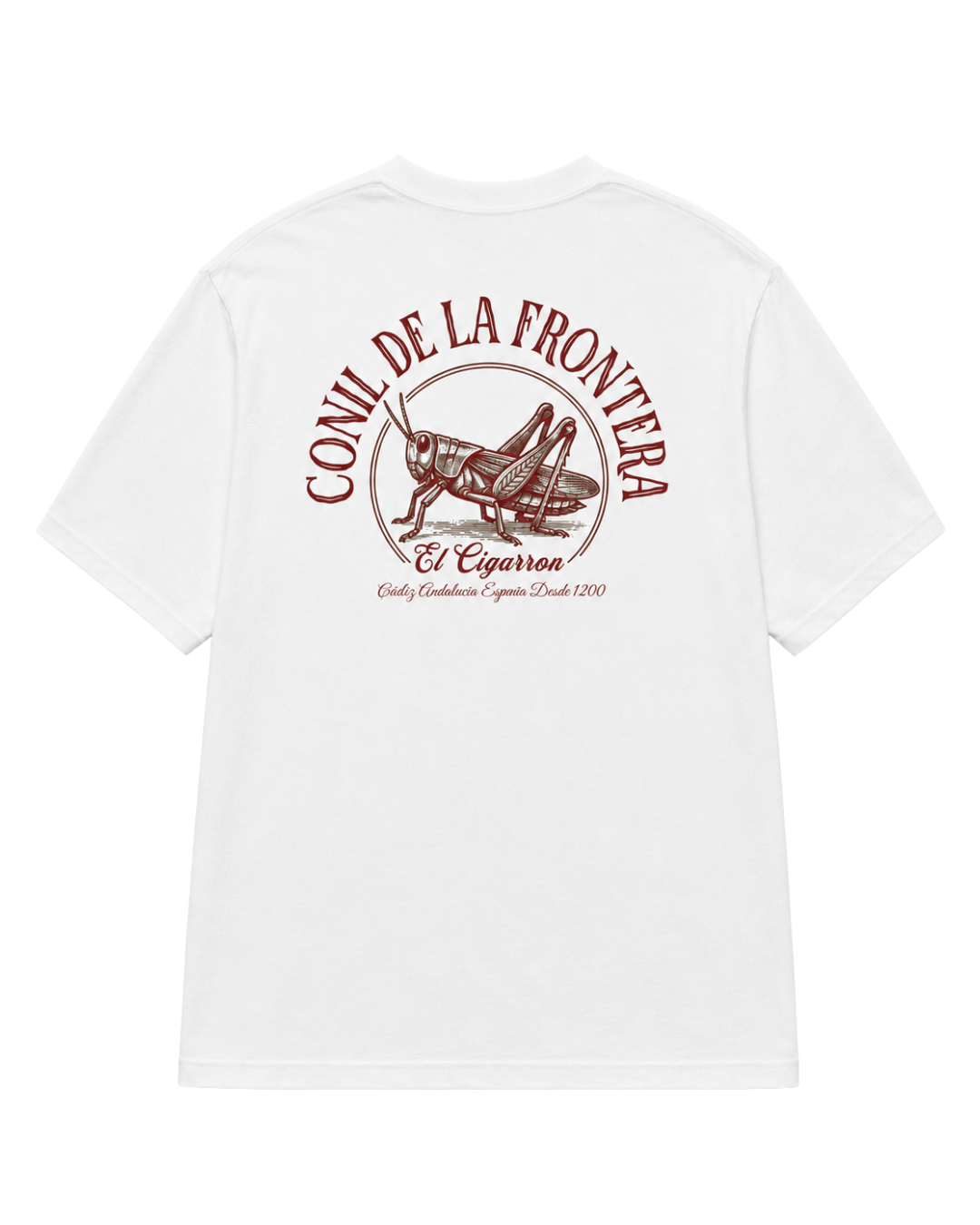 El Cigarron T-Shirt | Sun, Salt & Spirit featuring Conil de la Frontera graphic on the back.