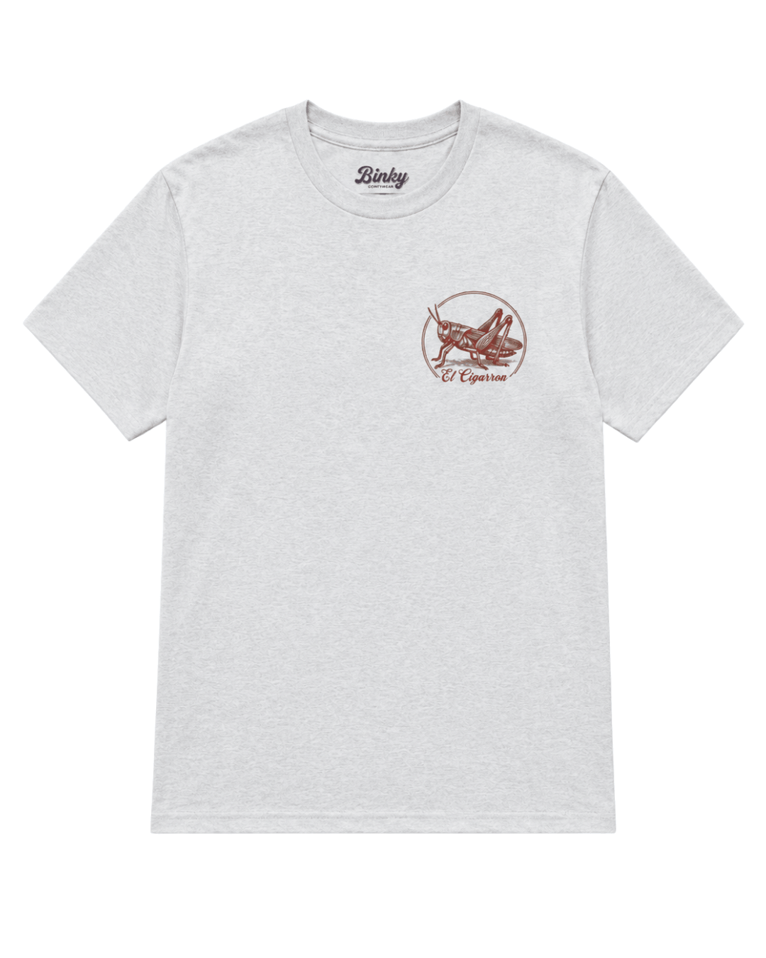 El Cigarron T-Shirt | Sun, Salt & Spirit featuring a graphic design on a gray shirt.