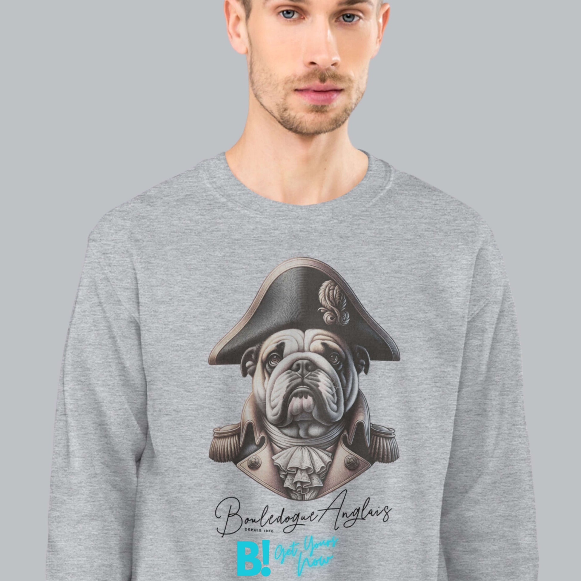  Maak een Stijlvol statement met de Bouledogue Anglais Sweater. Dit exclusieve, speelse ontwerp voegt een grappige twist toe aan een Zachte & Comfortabele trui, perfect voor elke dag.