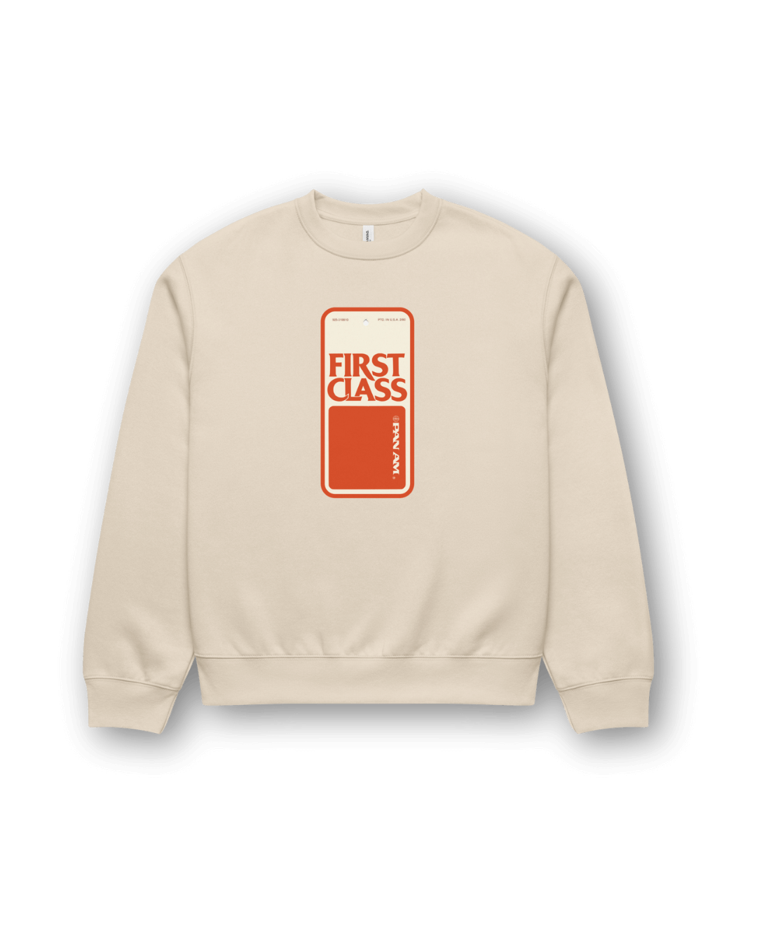 FIRST CLASS HEAVY SWEATER featuring oversized fit and vintage ski style in a cream color.