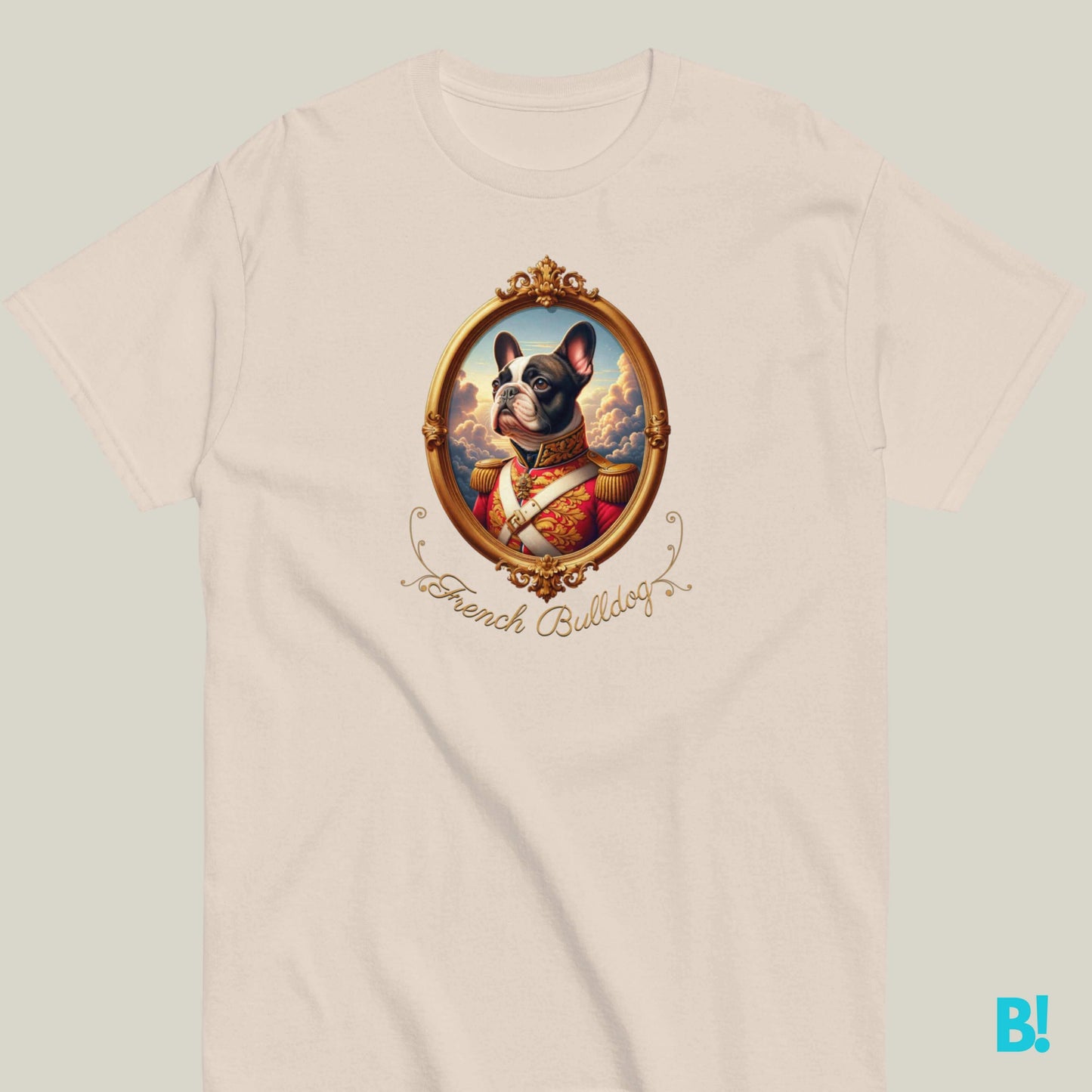 French Bulldog Napoleon Dog T-shirt – 100% Cotton Celebrate your French Bulldog with this charming Napoleon dog portrait T-shirt. Soft cotton, available in 7 colors. Perfect for Bulldog fans! €29.50 B!NKY Comfywear