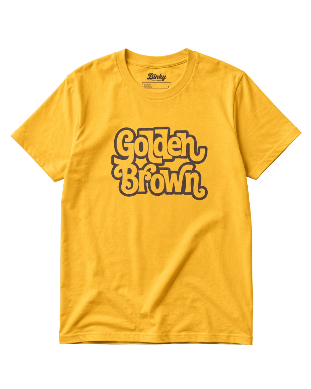 Golden Brown T-Shirt | The Ultimate Golden Hour graphic tee in vibrant yellow with retro design.
