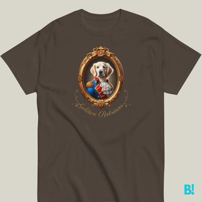 Golden Retriever Napoleon Portrait T-shirt – 100% Cotton Golden Retriever lovers, this regal Napoleon dog portrait T-shirt is perfect for you! 100% cotton, available in 7 colors. A playful choice! €29.50 B!NKY Comfywear