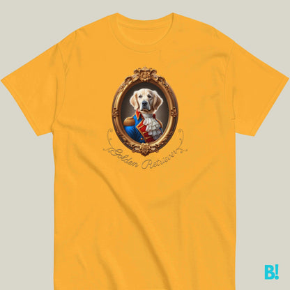 Golden Retriever Napoleon Portrait T-shirt – 100% Cotton Golden Retriever lovers, this regal Napoleon dog portrait T-shirt is perfect for you! 100% cotton, available in 7 colors. A playful choice! €29.50 B!NKY Comfywear