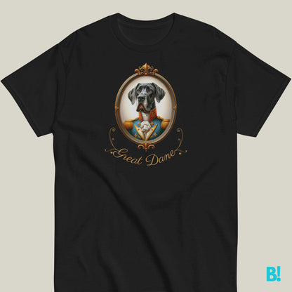 Great Dane Napoleon Dog Portrait T-shirt – 100% Cotton Celebrate your Great Dane with this regal Napoleon dog portrait T-shirt. 100% cotton in 7 colors. A must-have for dog lovers! €29.50 B!NKY Comfywear