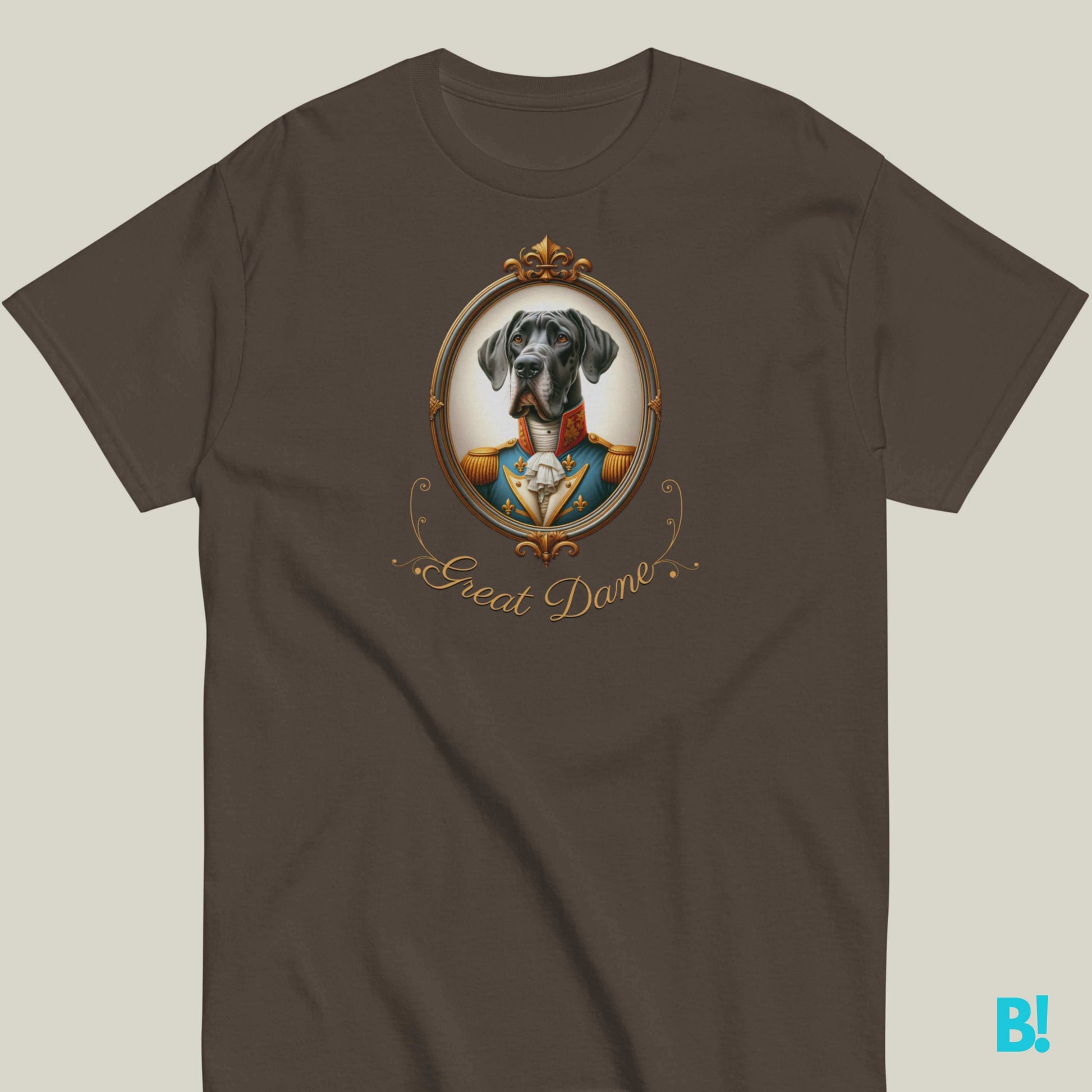 Great Dane Napoleon Dog Portrait T-shirt – 100% Cotton Celebrate your Great Dane with this regal Napoleon dog portrait T-shirt. 100% cotton in 7 colors. A must-have for dog lovers! €29.50 B!NKY Comfywear