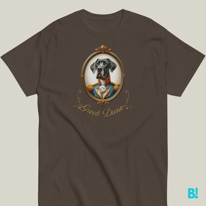 Great Dane Napoleon Dog Portrait T-shirt – 100% Cotton Celebrate your Great Dane with this regal Napoleon dog portrait T-shirt. 100% cotton in 7 colors. A must-have for dog lovers! €29.50 B!NKY Comfywear