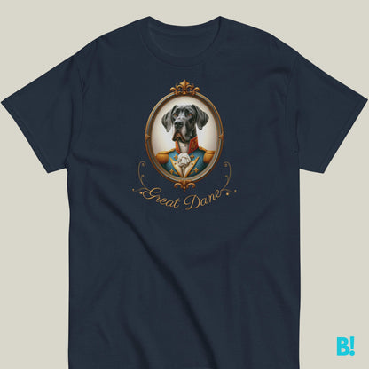 Great Dane Napoleon Dog Portrait T-shirt – 100% Cotton Celebrate your Great Dane with this regal Napoleon dog portrait T-shirt. 100% cotton in 7 colors. A must-have for dog lovers! €29.50 B!NKY Comfywear