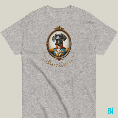 Great Dane Napoleon Dog Portrait T-shirt – 100% Cotton Celebrate your Great Dane with this regal Napoleon dog portrait T-shirt. 100% cotton in 7 colors. A must-have for dog lovers! €29.50 B!NKY Comfywear