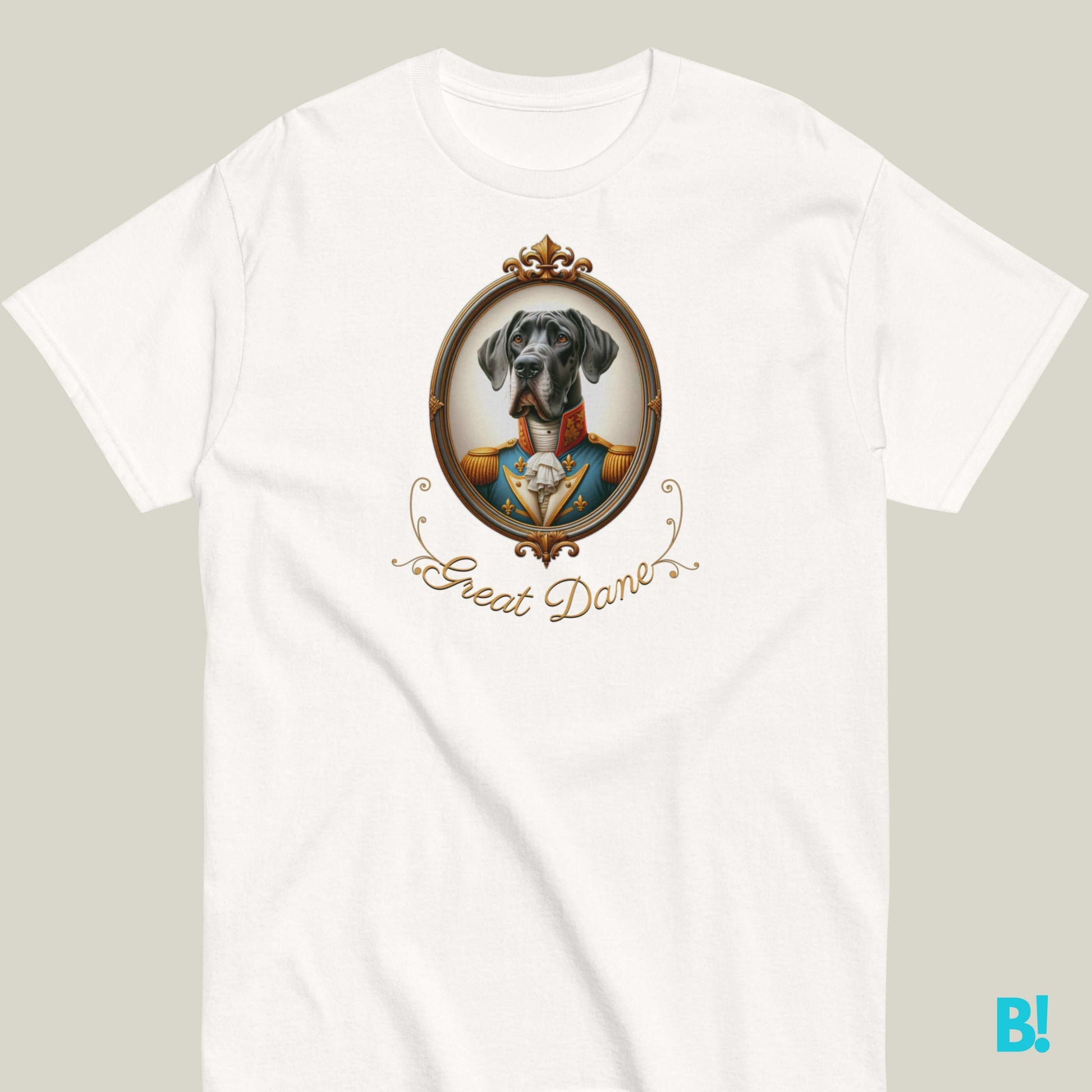 Great Dane Napoleon Dog Portrait T-shirt – 100% Cotton Celebrate your Great Dane with this regal Napoleon dog portrait T-shirt. 100% cotton in 7 colors. A must-have for dog lovers! €29.50 B!NKY Comfywear