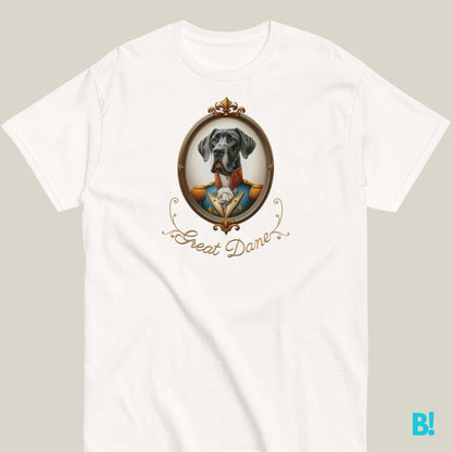 Great Dane Napoleon Dog Portrait T-shirt – 100% Cotton Celebrate your Great Dane with this regal Napoleon dog portrait T-shirt. 100% cotton in 7 colors. A must-have for dog lovers! €29.50 B!NKY Comfywear