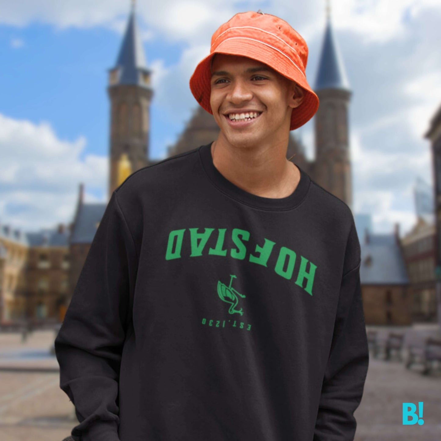 HOFSTAD EST 1230 Sweater – Den Haag Style | Binky Comfywear Show your pride for Den Haag with the HOFSTAD EST 1230 Sweater. Available in white, grey, navy, and forest green. Stylish, comfy, and iconic. Shop now! €39.00 B!NKY Comfywear