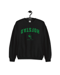HOFSTAD EST 1230 SWEATER in black with green print, symbolizing The Hague's culture and identity.
