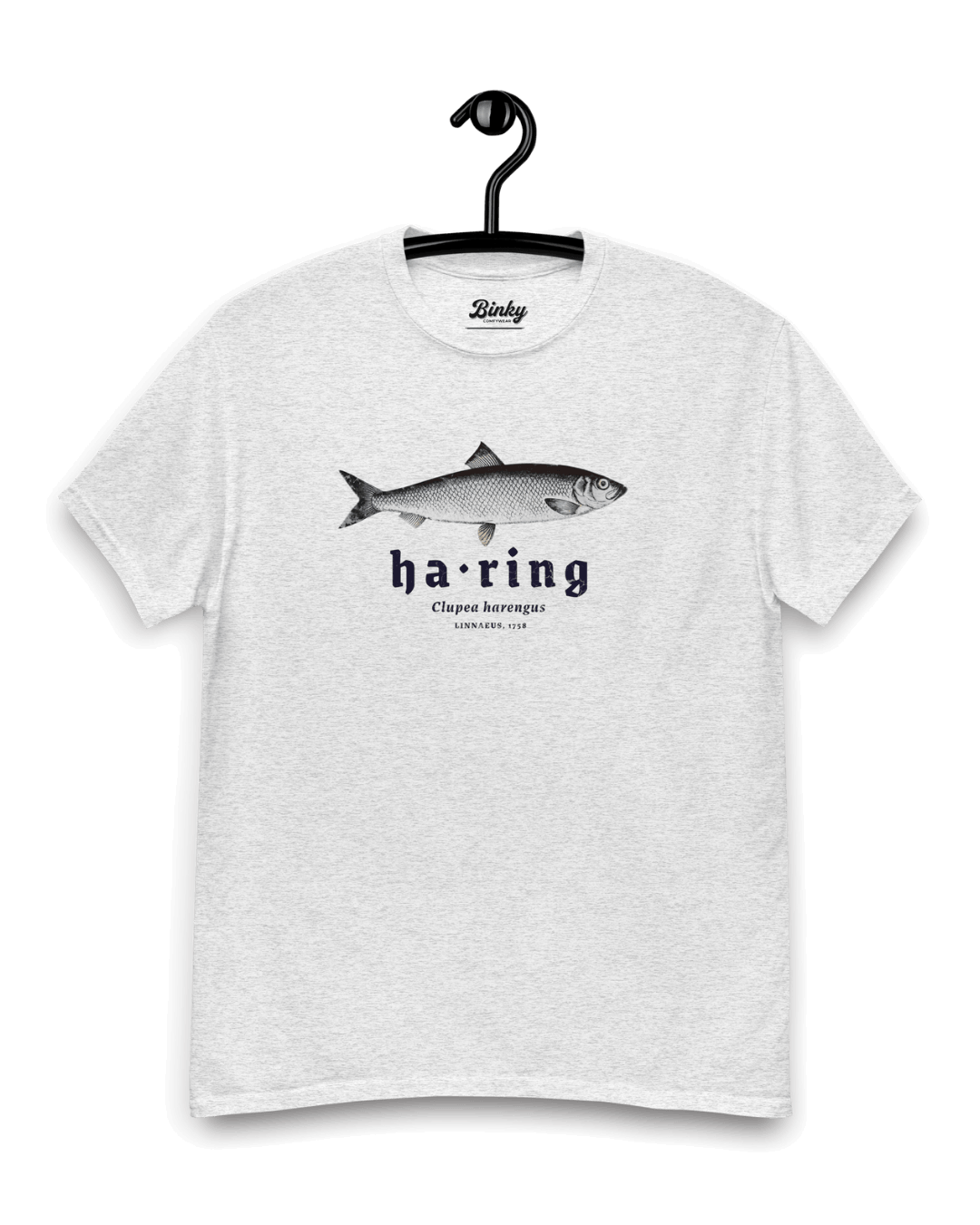 HERRING T-SHIRT | DUTCH CLASSIC RAW featuring a stylish design by Binky Comfywear representing Hollandse Nieuwe.