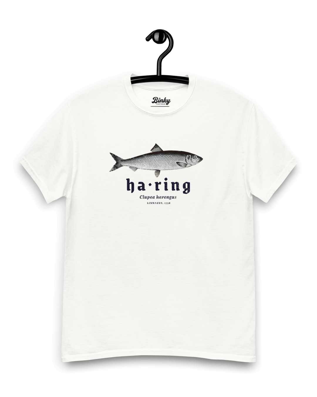 HERRING T-SHIRT | DUTCH CLASSIC RAW featuring a herring fish design by Binky Comfywear.