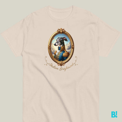 Italian Greyhound Napoleon T-shirt – 100% Cotton Italian Greyhound lovers, get this elegant Napoleon dog portrait T-shirt. 100% cotton, 7 colors. Perfect for stylish dog owners! €29.50 B!NKY Comfywear