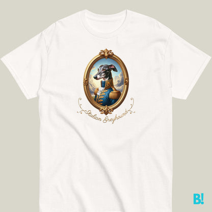 Italian Greyhound Napoleon T-shirt – 100% Cotton Italian Greyhound lovers, get this elegant Napoleon dog portrait T-shirt. 100% cotton, 7 colors. Perfect for stylish dog owners! €29.50 B!NKY Comfywear