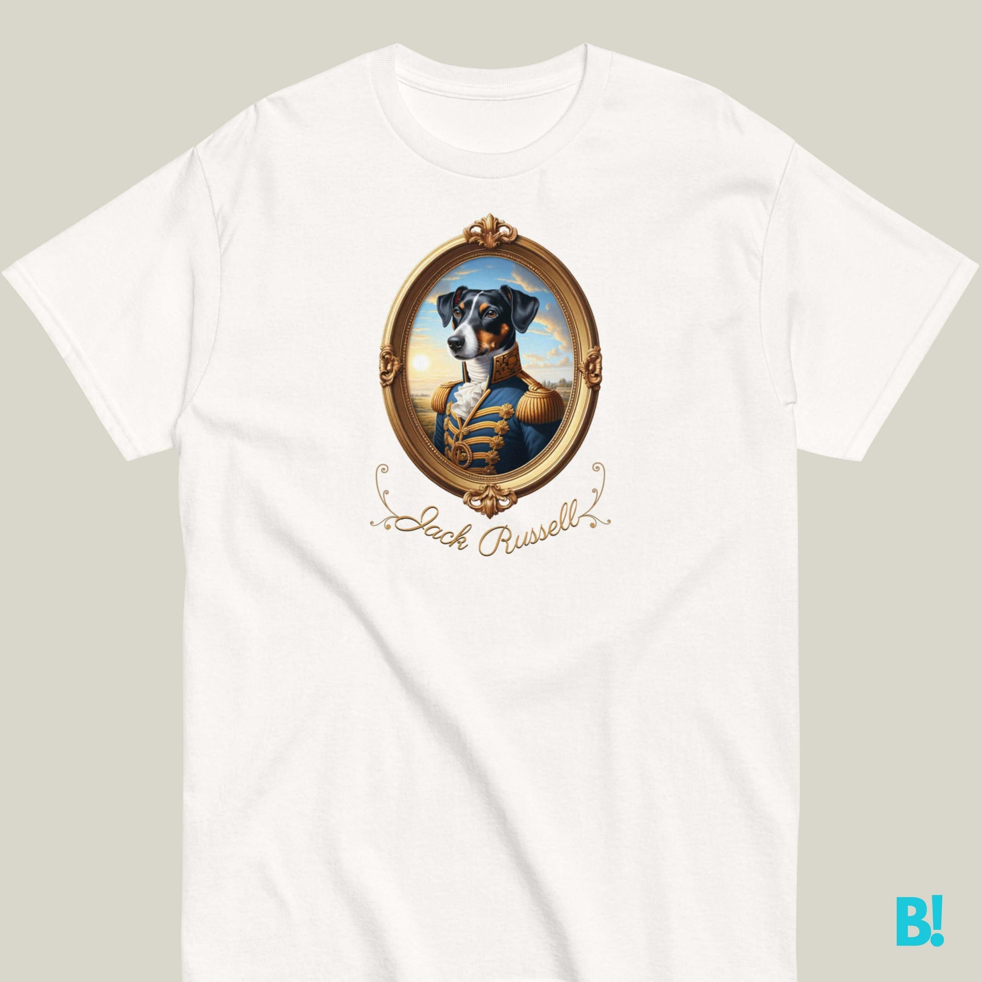 Jack Russell Terrier Napoleon Dog T-shirt – 100% Cotton Jack Russell lovers, this Napoleon dog portrait T-shirt is perfect for you! 100% cotton in 7 colors. Fun and playful for dog fans! €29.50 B!NKY Comfywear