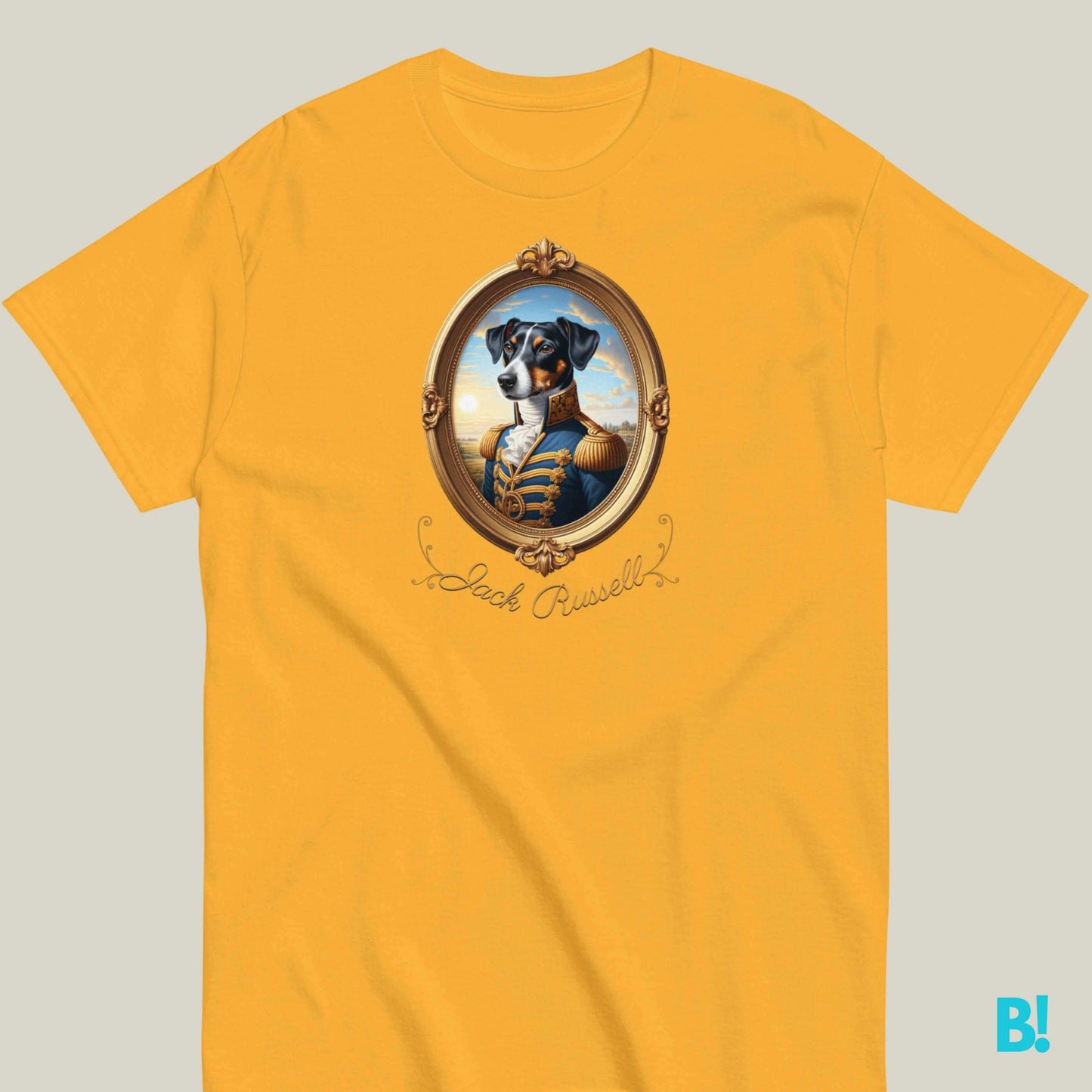 Jack Russell Terrier Napoleon Dog T-shirt – 100% Cotton Jack Russell lovers, this Napoleon dog portrait T-shirt is perfect for you! 100% cotton in 7 colors. Fun and playful for dog fans! €29.50 B!NKY Comfywear