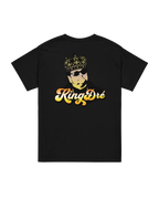 King Dre T-shirt Zwart Achterkant - Groot Grafisch Artwork Volkszanger