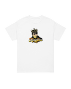 King Dre T-shirt Wit Voorkant - Retro Design Borstprint