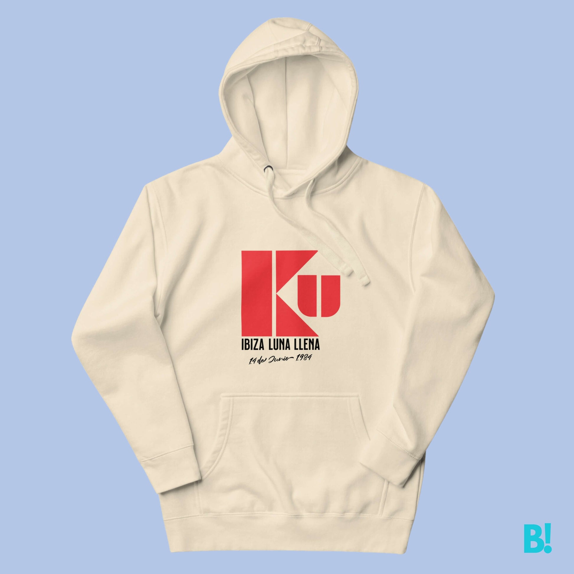 Breng de magie van Ibiza naar je garderobe met de Ku Ibiza 1984 Hoodie! Deze unisex hoodie zit heerlijk door de combinatie van katoen en polyester. 