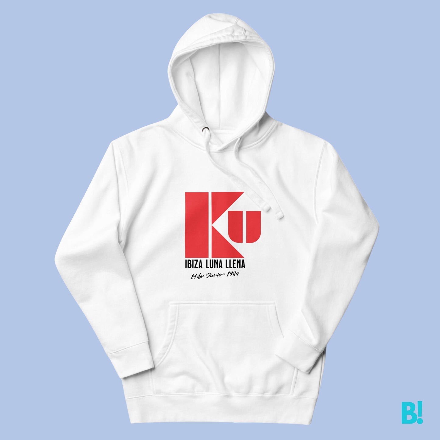 Breng de magie van Ibiza naar je garderobe met de Ku Ibiza 1984 Hoodie! Deze unisex hoodie zit heerlijk door de combinatie van katoen en polyester. 