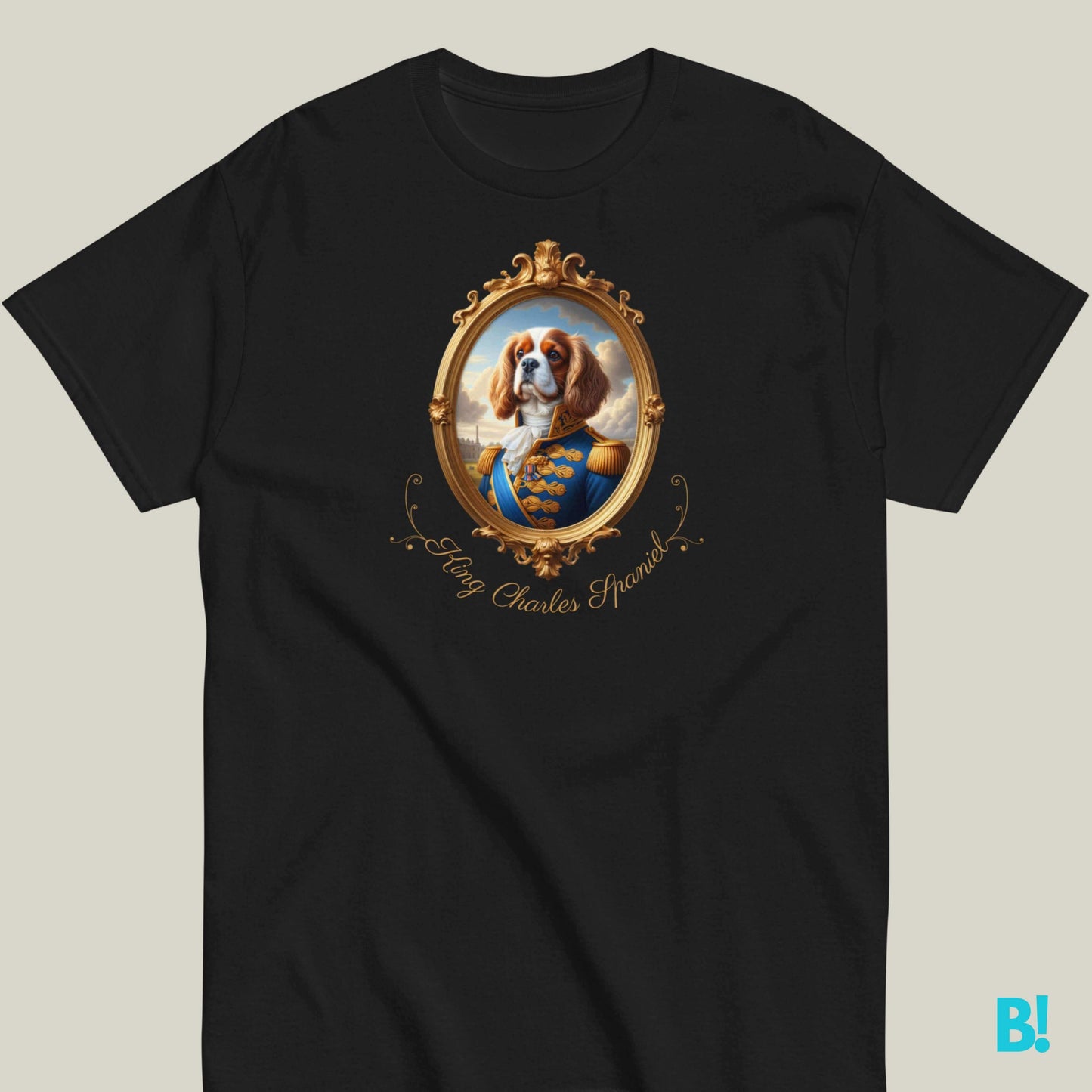 King Charles Spaniel Napoleon T-shirt – 100% Cotton Love King Charles Spaniels? Get this Napoleon dog portrait T-shirt. 100% cotton, available in 7 colors. A royal choice for dog lovers! €29.50 B!NKY Comfywear