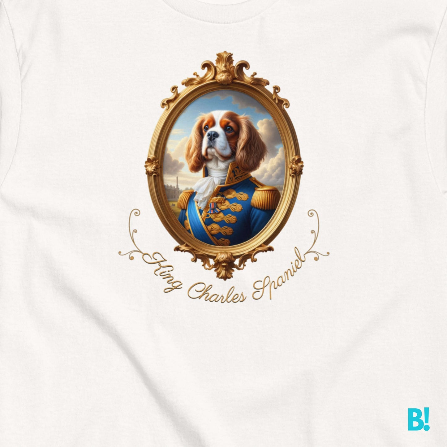 King Charles Spaniel Napoleon T-shirt – 100% Cotton Love King Charles Spaniels? Get this Napoleon dog portrait T-shirt. 100% cotton, available in 7 colors. A royal choice for dog lovers! €29.50 B!NKY Comfywear