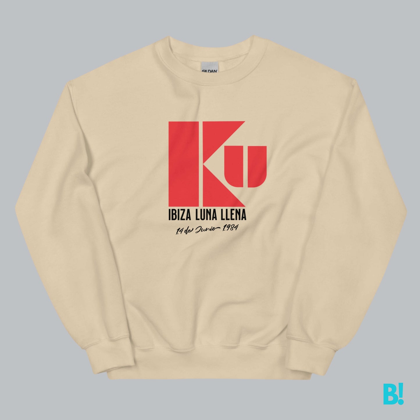 KU IBIZA Sweater – Ultimate Ibiza Vibes! The Ku Ibiza sweater in white, grey, and sand. Soft, stylish, and full of Ibiza flair. Shop this unique design at BinkyComfywear! Unisex Sweater. €39.00 B!NKY Comfywear