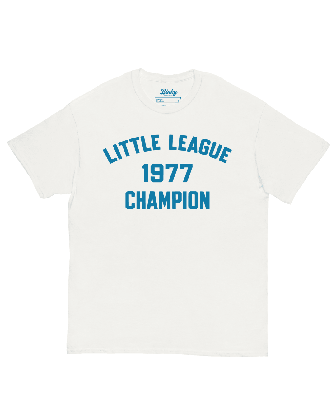 Summer League 1977 T-Shirt featuring vintage design and championship theme, perfect for nostalgic sports fans.