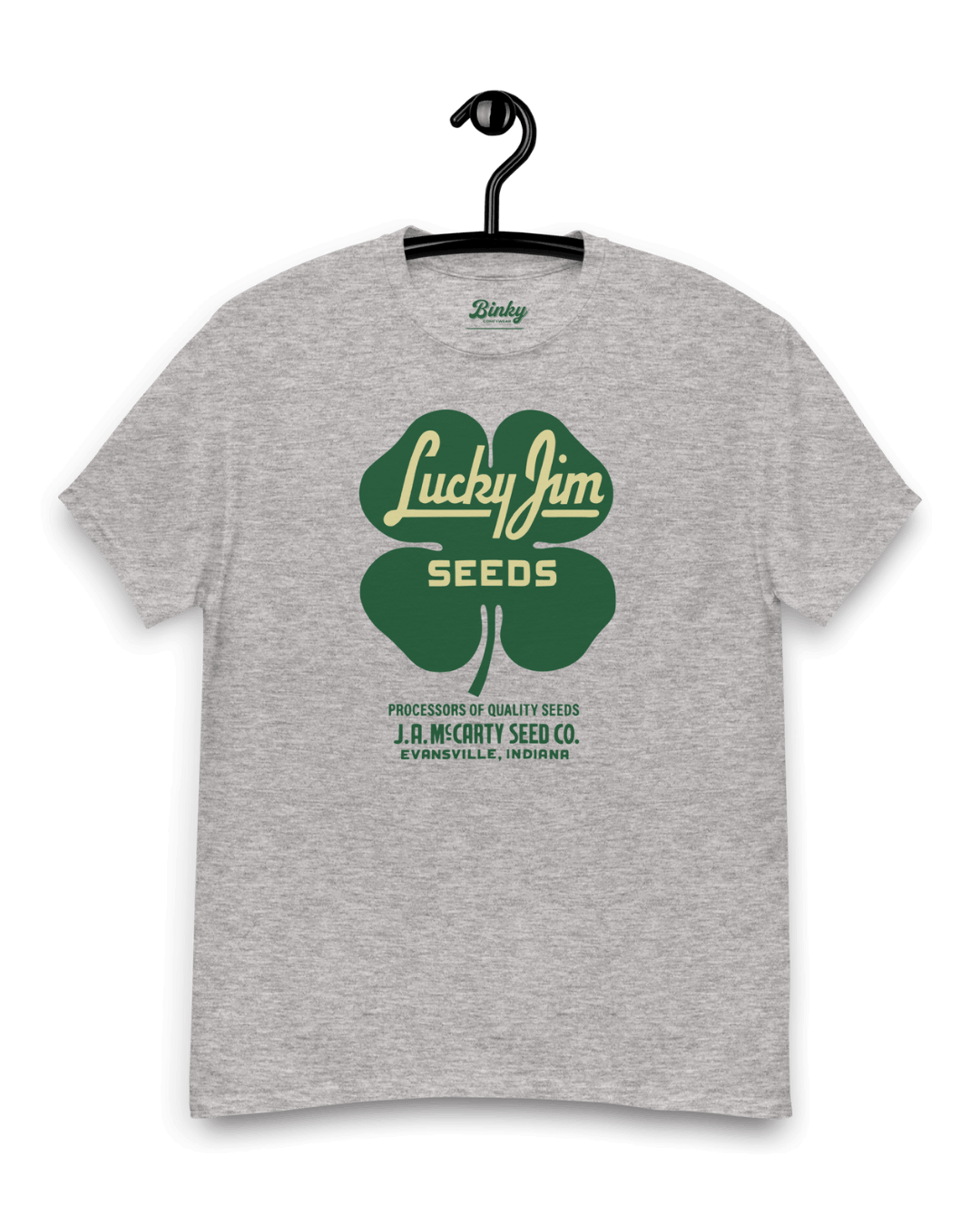 LUCKY JIM SEEDS T-SHIRT | HERITAGE WORKWEAR featuring vintage graphic design.