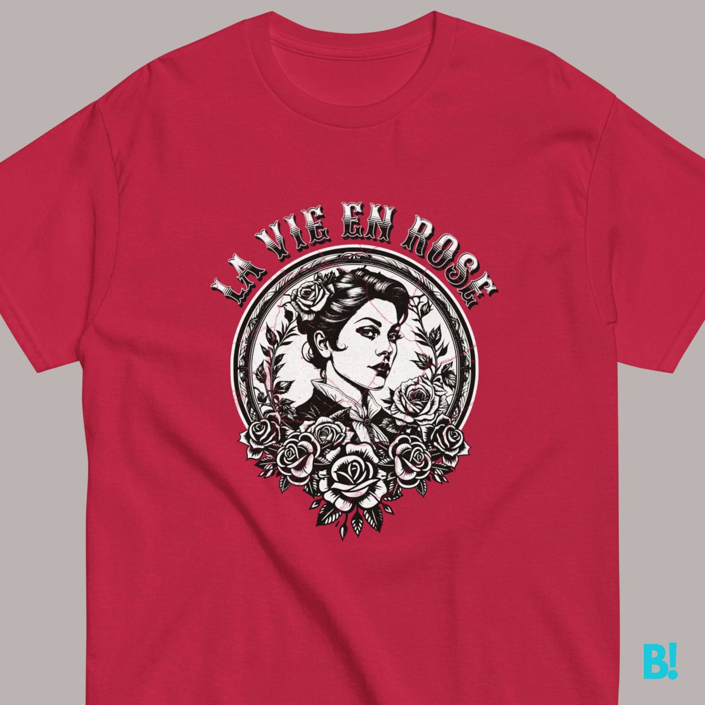 La Vie En Rose French Tattoo Retro Inspired Vintage T-Shirt Bonjour, romantics! La Vie en Rose, where every moment blooms with French romance. This enchanting tee captures the essence of Parisian elegance. Embrace the beauty of life in full bloom and pain