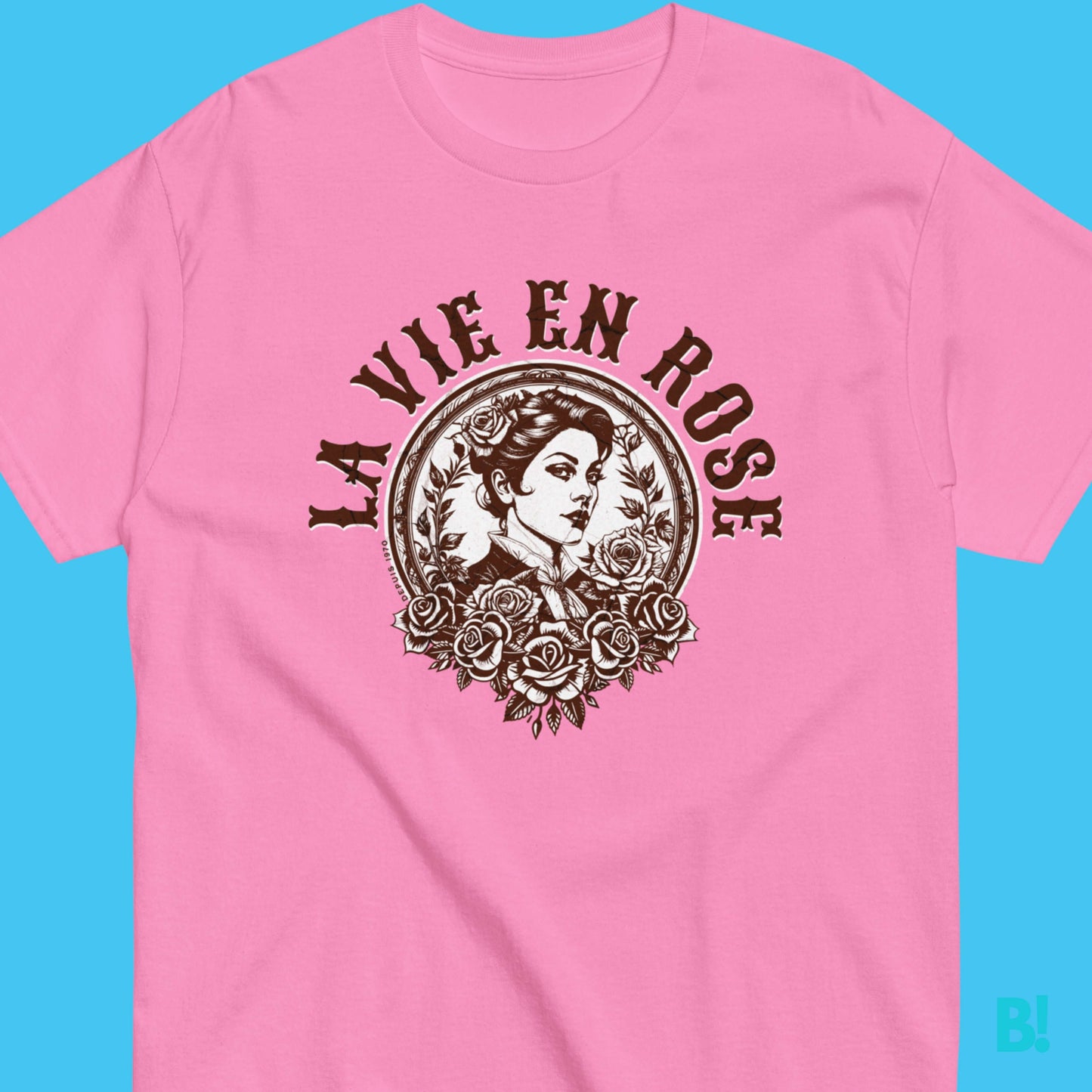 La Vie en Rose T-Shirt: Embrace Parisian Elegance Capture French romance with our La Vie en Rose T-Shirt. 100% cotton, unisex, and in 4 colors. Sizes: S-XXXL. Design by DEPUIS 1970. €29.50 B!NKY Comfywear