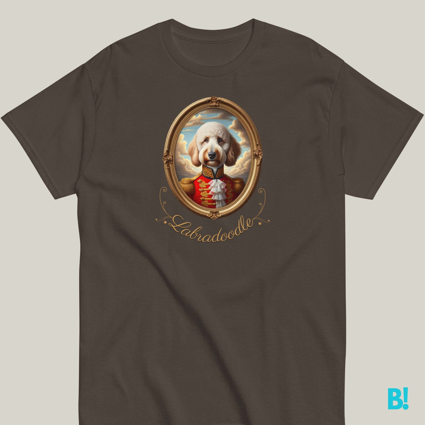 Labradoodle Napoleon Portrait T-shirt – 100% Cotton Labradoodle lovers, here’s your perfect T-shirt! Classic Napoleon portrait on 100% cotton, available in 7 colors. Order yours today! €29.50 B!NKY Comfywear