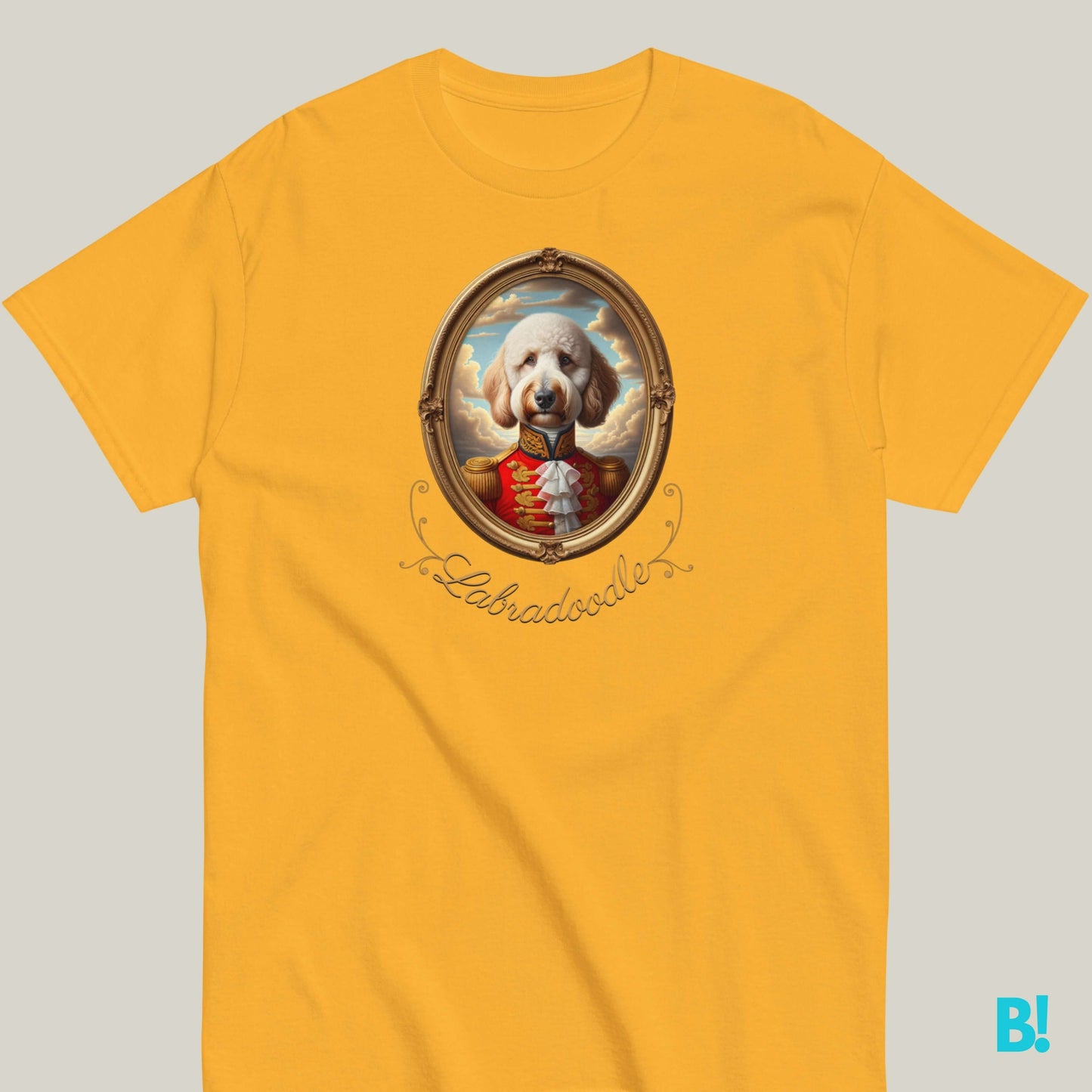 Labradoodle Napoleon Portrait T-shirt – 100% Cotton Labradoodle lovers, here’s your perfect T-shirt! Classic Napoleon portrait on 100% cotton, available in 7 colors. Order yours today! €29.50 B!NKY Comfywear