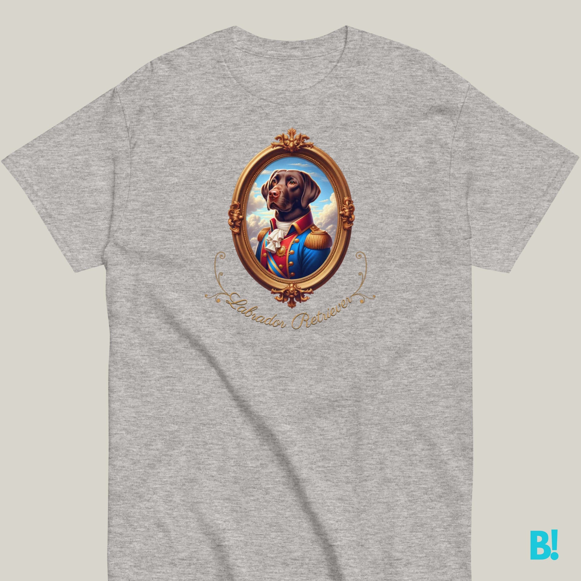 Labrador Retriever Napoleon T-shirt – 100% Cotton Labrador fans, this Napoleon dog portrait T-shirt is for you! 100% cotton in 7 color options. Stylish and playful for dog lovers! €29.50 B!NKY Comfywear