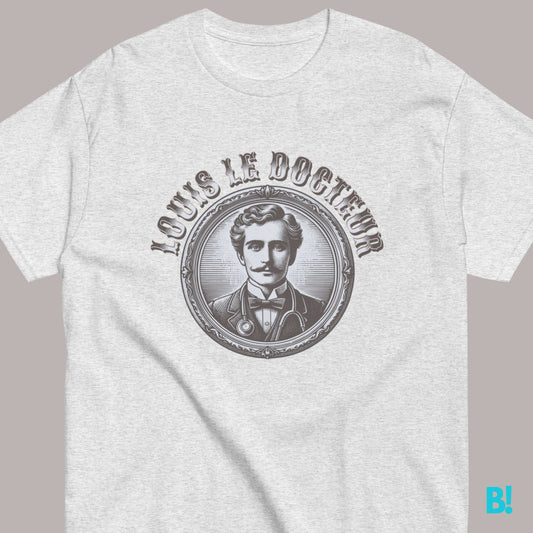 Louis Le Docteur French Tattoo Retro Inspired Vintage T-Shirt Prescribe a dose of French sophistication to your wardrobe with Louis Le Docteur. Inspired by the esteemed physicians of la belle époque, this tee exudes intellect and charm. Santé! • 100% cott