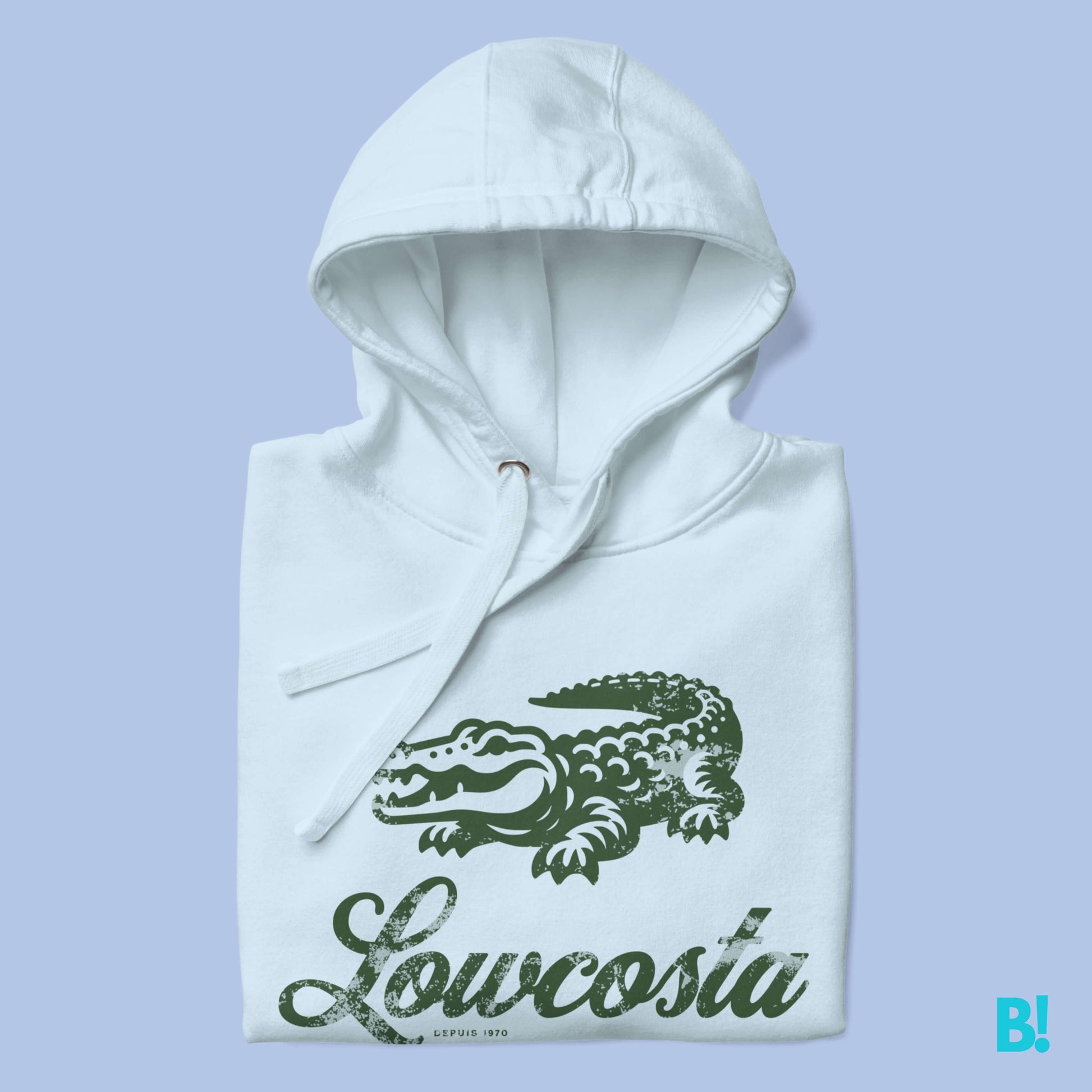 LOWCOSTA HOODIE Unleash the Croc and Upgrade your style with our Unisex Lowcosta Hoodie.Stay comfy with our 100% Cotton-Faced hoodie, featuring a durable cotton-poly blend, front pouch pocket, and 3-panel hood. For the perfect fit, order one size up. €44.