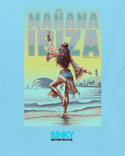 The MAÑANA IBIZA T-Shirt is a tribute to endless sunsets, sandy toes, and the island’s unique magic. A perfect blend of bohemian spirit and laid-back style, designed for those who truly know how to live in the moment. Made from 100% premium cotton for ult