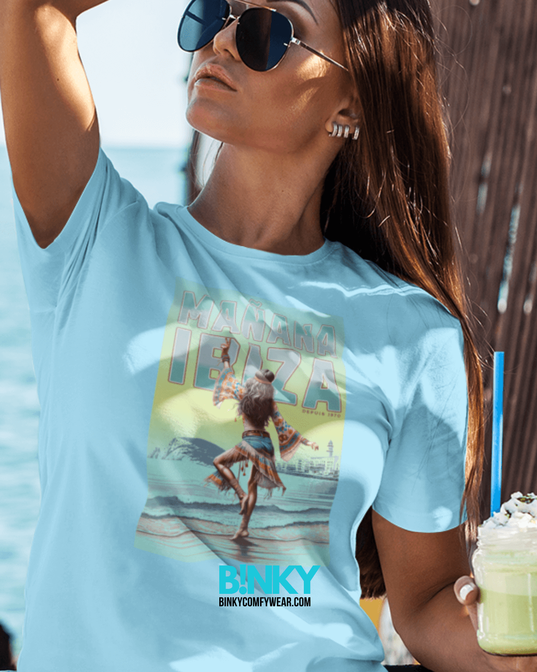 The MAÑANA IBIZA T-Shirt is a tribute to endless sunsets, sandy toes, and the island’s unique magic. A perfect blend of bohemian spirit and laid-back style, designed for those who truly know how to live in the moment. Made from 100% premium cotton for ult