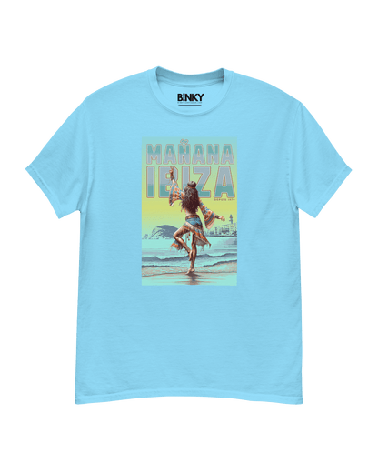 The MAÑANA IBIZA T-Shirt is a tribute to endless sunsets, sandy toes, and the island’s unique magic. A perfect blend of bohemian spirit and laid-back style, designed for those who truly know how to live in the moment. Made from 100% premium cotton for ult