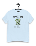 MOJITO COCKTAIL T-SHIRT featuring a stylish cocktail graphic on an organic cotton tee from Binky Comfywear.