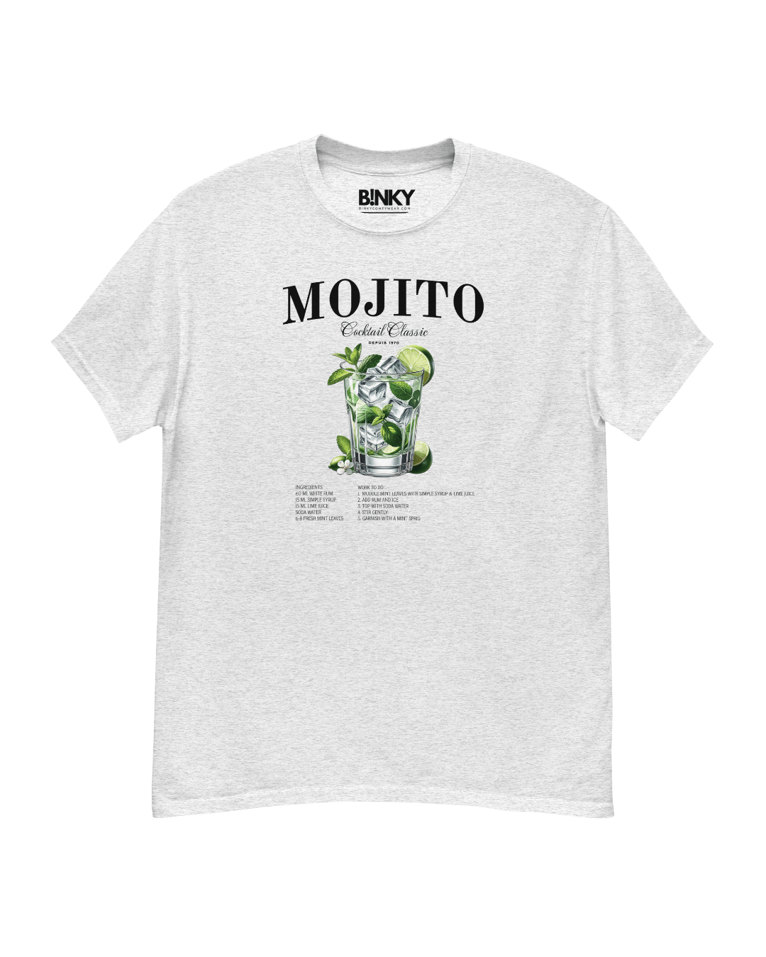 Mens Shirts Mojito T Shirt MOJITO COCKTAIL T-Shirt 100% Cotton