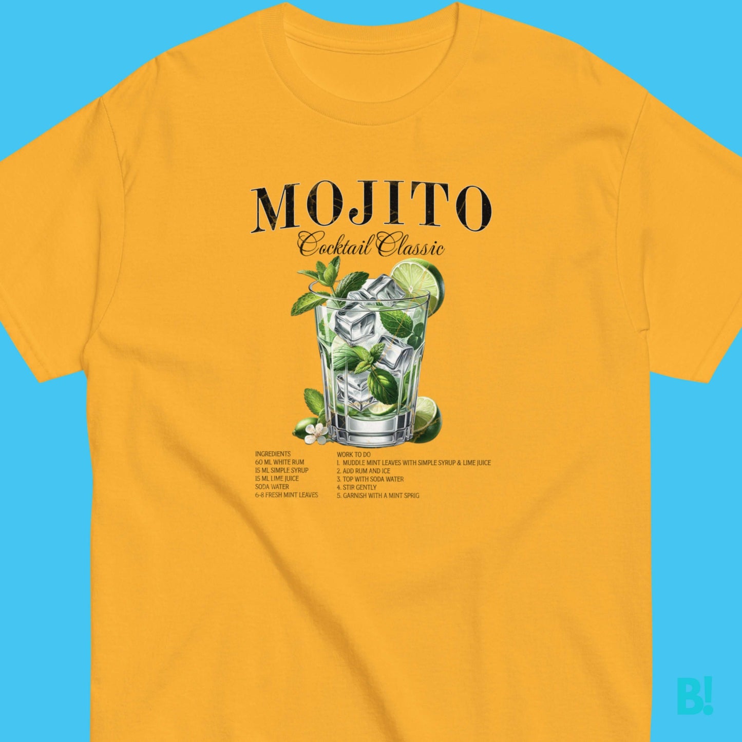 MOJITO: Elegant 100% Cotton T-Shirt in 5 Colors Discover the MOJITO T-Shirt by B!NKY Comfywear: Premium cotton, unisex, available in sizes S-XXXL. Stylish, versatile colors. Size Guide online. €29.50 B!NKY Comfywear