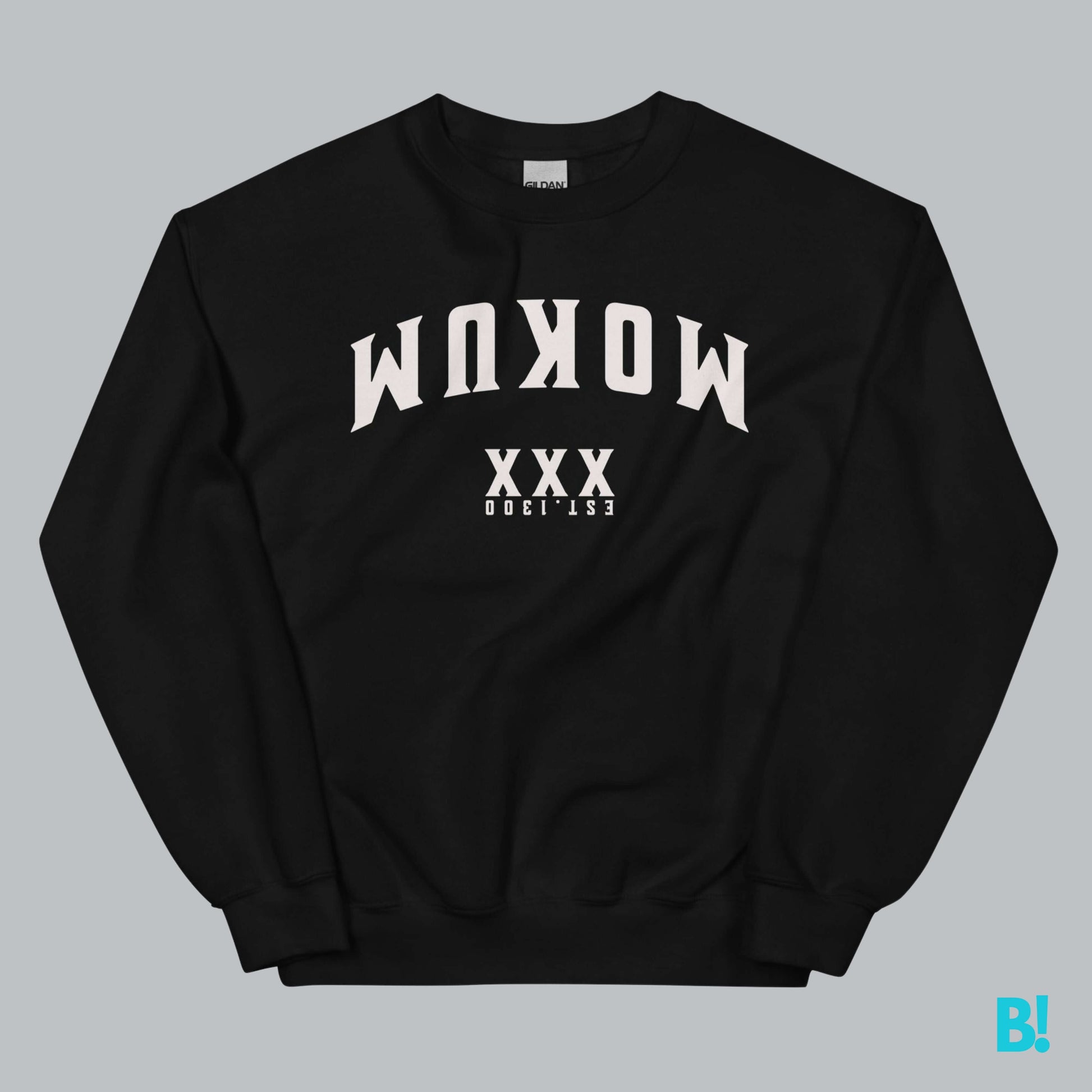 MOKUM Sweater – Celebrate Amsterdam’s Bold Roots Show your Amsterdam pride with the playful 'MOKUM XXX EST 1300' design. Available in white, grey, navy, and black. Perfect fit, shop now at BinkyComfywear! €39.00 B!NKY Comfywear